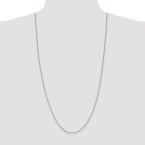 1mm, 14k White Gold, Box Chain Necklace, 30 Inch - Picture 2 of 8
